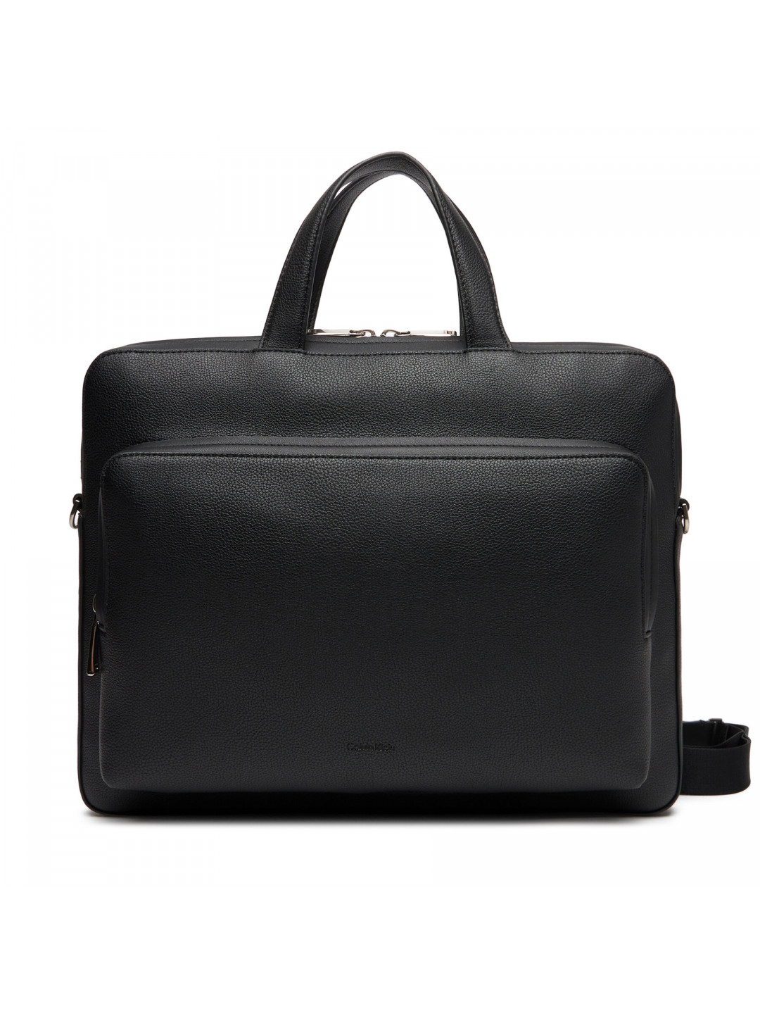 Brašna na notebook Calvin Klein Micro Pebble Slim Briefcase 36 LV04D3012G Černá